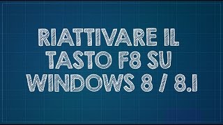 Come riattivare F8 in Windows 881 per la modalità provvisoria [upl. by Sverre]