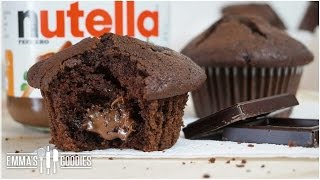 Moist Chocolate Muffin Recipe  Nutella Muffins [upl. by Windsor]