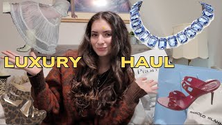 HUGE VINTAGE DESIGNER HAUL ft Manolo Blahnik Roberto Cavalli Swarovski amp more [upl. by Notsla177]