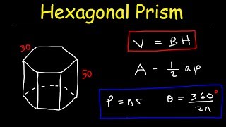 Surface Area of a Hexagonal Prism  Volume amp Lateral Area  Geometry [upl. by Schreibman]