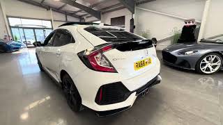 Honda Civic 15 Vtec Turbo Gpf Sport Plus Cvt Euro 6 Ss 5dr White RA68WXD [upl. by Boyse344]