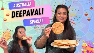 Deepavali in Australia  Trying Murukku Making for the First Time [upl. by Ailahs]