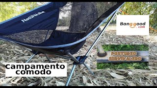 SILLA DE CAMPAMENTO  BUSHCRAFT  NATUREHIKE [upl. by Cleodal]