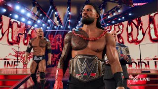 WWE 2K24  The Bloodline WrestleMania Entrance  New Updated Entrance [upl. by Sherborn]