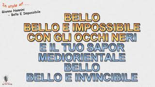 Gianna Nannini  Bello e impossibile  Cover Playback [upl. by Bonni]