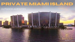 IMAGINE living on this EXCLUSIVE MIAMI ISLAND  Privé Island  Outdoor Amenities  Doxxa Studio [upl. by Onder]