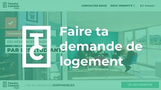 Twenty Campus  Guide pour la demande et réservation de logement sur le site [upl. by Shaer363]