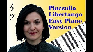 Libertango by Astor Piazzolla  Piano Version Tutorial FREE music sheets [upl. by Yennej]