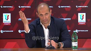 ALLEGRI post AtalantaJuve 01 conferenza stampa quotMandato via Giuntoli Già esoneratoquot Coppa Italia [upl. by Vrablik]