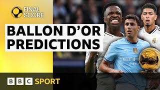 Vinicius Jr Rodri Jude Bellingham 2024 Ballon dOr predictions  BBC Sport [upl. by Assirroc]