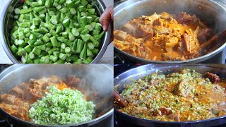 Easy Way to Cut Okra for Soup  How to Use a Food Processor to Cut Okro [upl. by Ahsemed]