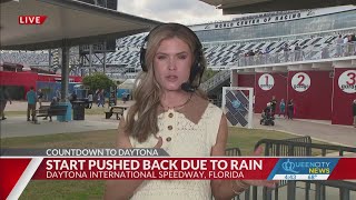 Start of Daytona 500 pushed back due to rain [upl. by Riess]