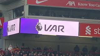 Checking VAR Offside No Goal Liverpool vs Brighton Hove Albion Easter Sunday 31st March 2024 [upl. by Airrotal]