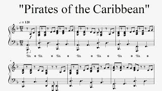 Pirates of the Caribbean  Hes a Pirate piano sheet music [upl. by Jezabel]