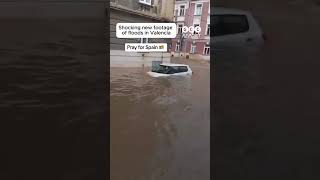 Shocking new footage of floods in Valencia Spain [upl. by Yerffeg]