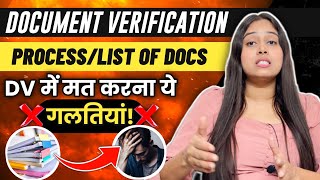 DOCUMENT VERIFICATION Process Explained ✅  Documents required for DV  SSC CGL 2023  ssc viral [upl. by Retxab]