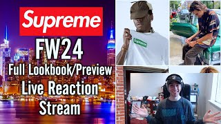 Supreme FW24  Full Lookbook Live Reaction Stream [upl. by Olegna]