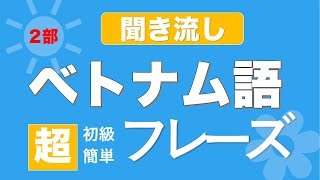 【聞き流しベトナム語】一番最初に覚えたいベトナム語のフレーズ初級会話フレーズ単語・日常会話・会話・単語・勉強・初心者・リスニング 【2部】 [upl. by Shama678]