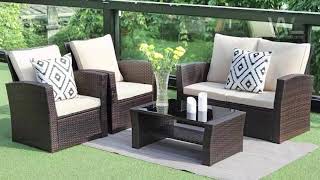 How to install Wisteria Lane 4 Piece Outdoor Patio Furniture Set KXN12 [upl. by Eelyrehc]