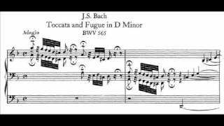 JS Bach  BWV 565  Toccata dmoll  D minor [upl. by Ecnerol109]