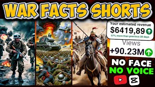 Create A Faceless War Facts Shorts Channel Using Free AI Tools In 10 Mins [upl. by Ataymik]