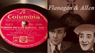 Flanagan and Allen  Flanagan And Allen Memories Part 1 amp 2  78 rpm Columbia FB1558  1936 [upl. by Urbai]