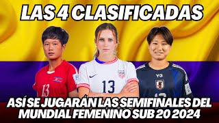 MUNDIAL FEMENINO SUB 20 2024 ASÍ SE JUGARÁN LAS SEMIFINALES [upl. by Otcefrep]