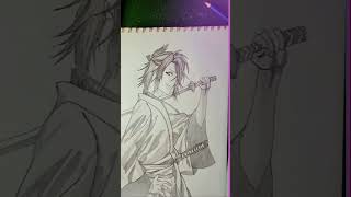 Okita souji 😖transition art drawing anime [upl. by Thorrlow]