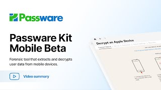 Passware Kit Mobile Beta [upl. by Combs]