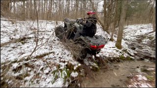 Polaris Sportsman 850 vs Creek  4k [upl. by Dettmer]