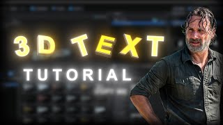 3D Text Tutorial AFTER EFFECTS [upl. by Ahsanat340]