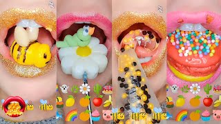 15 Minutes Sleep Relax Satisfying ASMR Eating Emoji Food Edited Compilation Mukbang [upl. by Eb356]