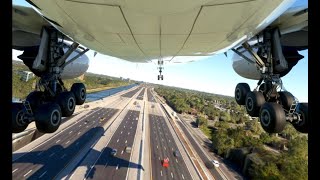 Boeing 747 landing moment [upl. by Keung]