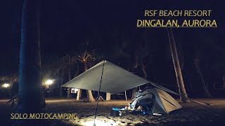 RSF Beach Resort  Dingalan Aurora  SOLO MOTOCAMPING  CAMPING PH  ASMR  BEACH CAMPING [upl. by Aylward]