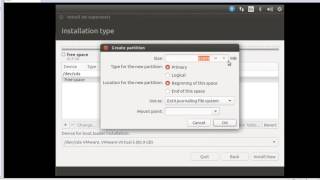 How to create partitions of hard drive while installing in Linux  Ubuntu [upl. by Ylus]