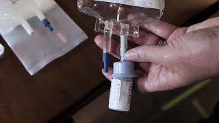 How To Administer IV Medication Using Gravity Infusion  Sutter Infusion Pharmacy Services [upl. by Dnomsad332]