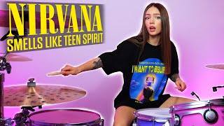 Nirvana  Smells Like Teen Spirit  Drum Cover by Kristina Rybalchenko [upl. by Roselani]