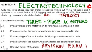 Electrotechnology N3 AC Theory 3 Phase Systems Revision 1 mathszoneafricanmotives [upl. by Nomead746]