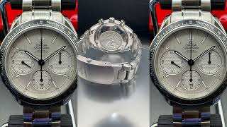 Omega Speedmaster Racing 40MM Silver Dial Steel Bracelet 32630405002001 [upl. by Hultgren]