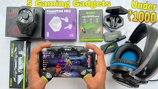 5 mobile gaming gadgets under 1000 Rupee’s unboxing and gaming review [upl. by Yemorej]