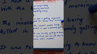 What is quotGallingquotMeaning of Gallingdailyenglishvocabularyvirallearnenglishshortsshort [upl. by Ayeka]