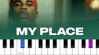 Nelly  My Place piano tutorial [upl. by Nara]