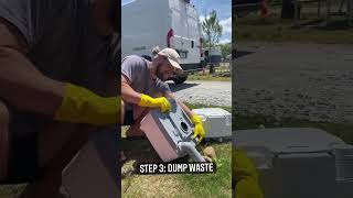 How we clean our toilet in a van Porta Potti 365 [upl. by Eseilanna]