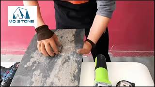 UltraThin Slate Stone Veneer Tiles For Interior Decoration [upl. by Suiravad]