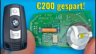 BMW SCHLÜSSEL REPARATUR  Batterie amp Gehäuse wechseln  BMW Key Fob Battery Replacement E90 E60 E87 [upl. by Guglielmo]