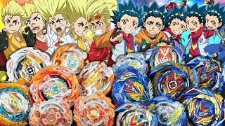 GENERATIONS SHOWDOWN  All Valkyries VS All Ragnaruks VALT VS KIYAMA FAMILY  Beyblade Burst DB [upl. by Tann]