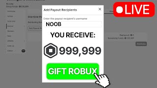 🔴 GIVING 100000 ROBUX TO EVERY VIEWER FREE ROBUX GIVEAWAY [upl. by Serg]