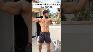 Body transformation challenge day 66100 trending shorts shortsfeed gym fitness [upl. by Nenerb71]