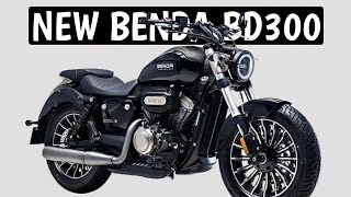 NEW 2023 BENDA BD300  New Cruiser Motorcycles [upl. by Ardnekan]