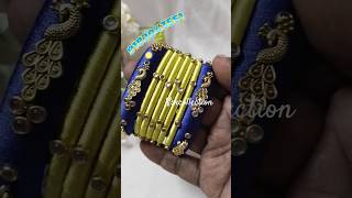 Blue and Yellow combination Banglessilk Thread Banglesyoutubeshortsthreadbanglesbanglestrending [upl. by Clarkin]